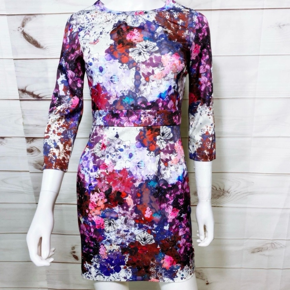 H&M Lana Del Ray Splatter Paint Bright Dress
